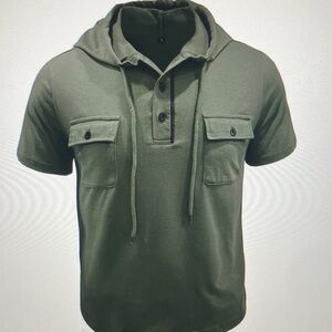 Men's Green Hooded Shirt